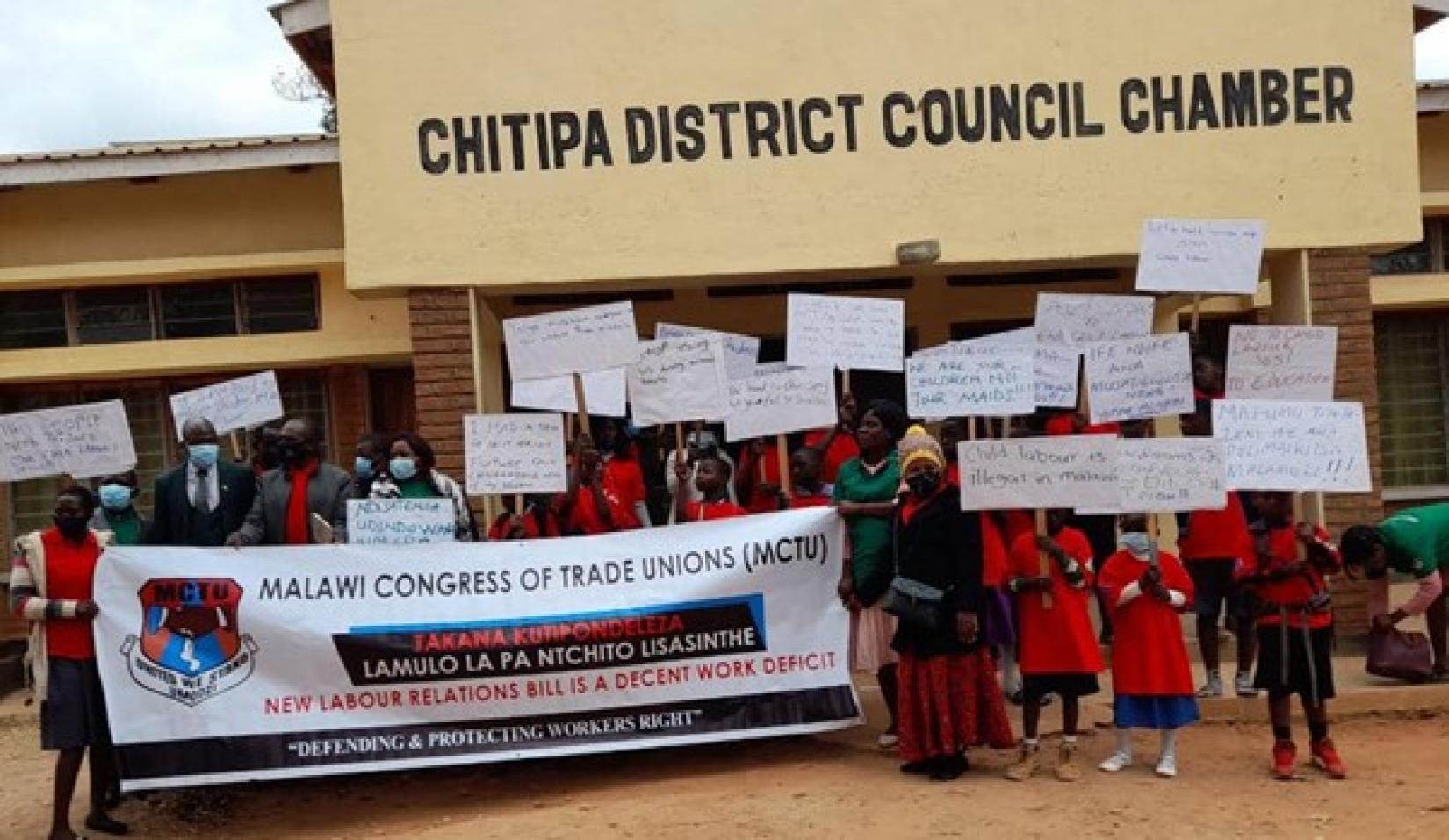 Malawi Congress of Trade Unions (MCTU) International Year for the Elimination of Child Labour and World Day Against Child Labour 2021 (IYECL) Open Day Event, Chitipa Community Centre, 26 July 2021.