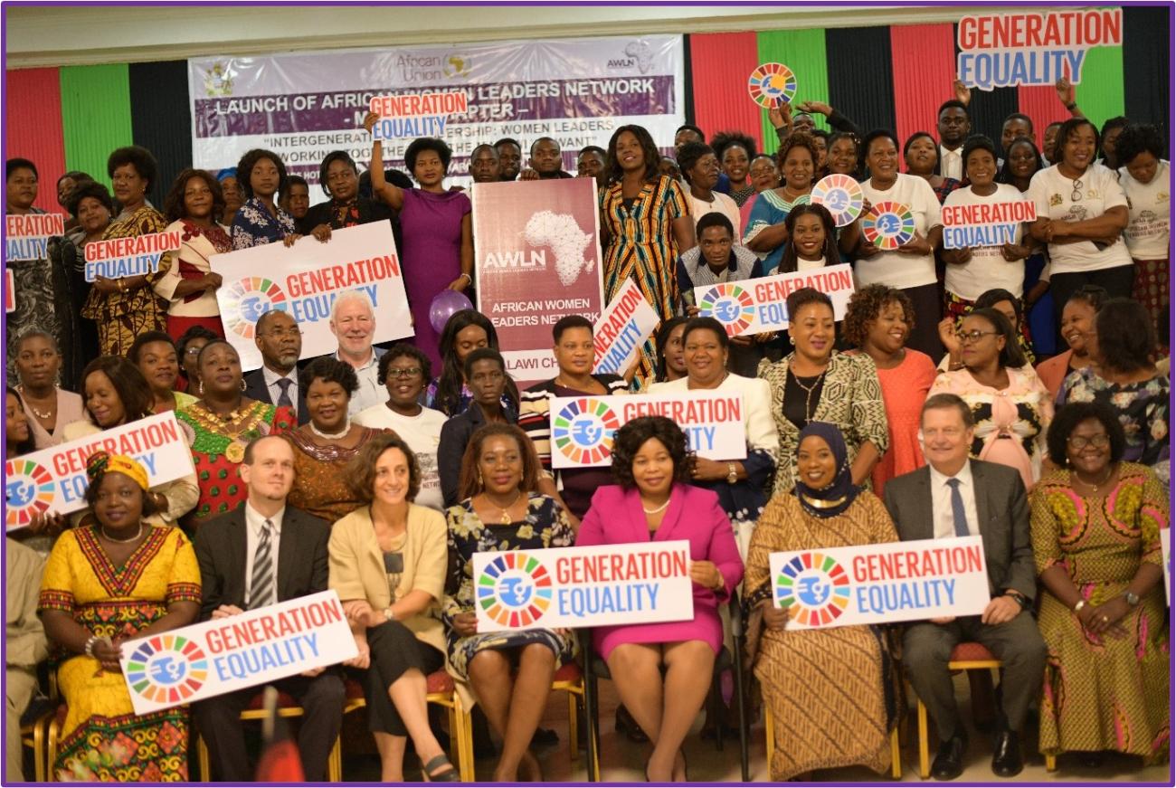 Lilongwe, 2 March 2020, Group Photo after launch of AWLN Malawi Chapter. Photo credit: UN Women Malawi