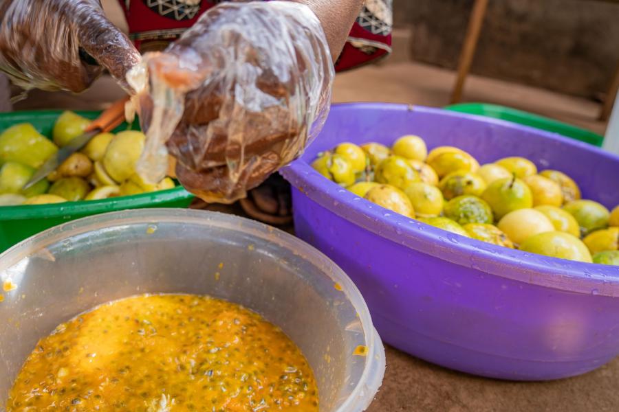 Fresh fruits are a rich source of the vitamins and minerals pregnant women need. Photo: WFP/Francis Thawani