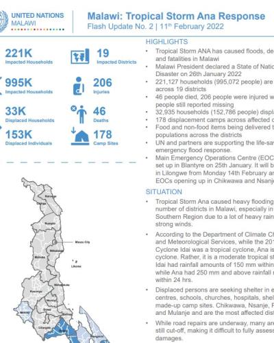 Malawi Floods Flash Update - 11th Feb 2022