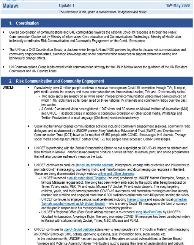 Comms Update
