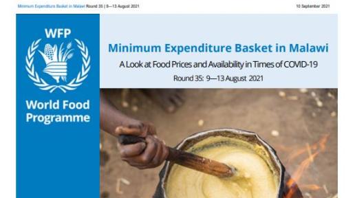 WFP Minimum Expenditure Basket (MEB) Round 35-10September 2021